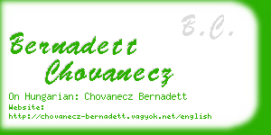 bernadett chovanecz business card